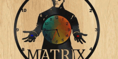 Matrix Cnc Cut Laser Clock Free DXF File