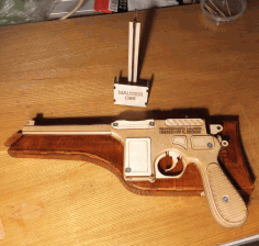 Mauser c96 Pistol Toy Gun For Laser Cut Free Vector File
