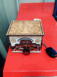 Mechanical Safe Box For Laser Cutting Free Vector File