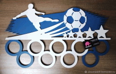 Medalnitsa Futbolist Medals Hanger 3d Puzzle For Laser Cut Free Vector File