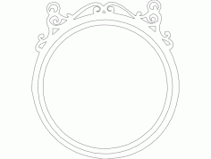 Mirror Frame Round Free DXF File