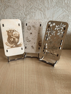Mobile Phone Stand For 3 Mm Plywood Layout For Laser Cutting Free Vector File