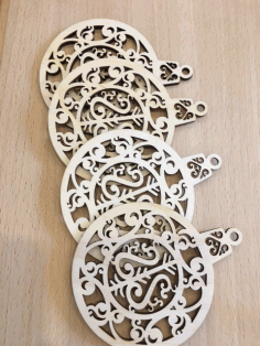 Model Of New Year Decorations For Laser Cutting Free Vector File