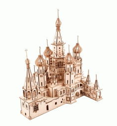 Model Of St Basils Cathedral Made Of Wood For Laser Cutting Free Vector File