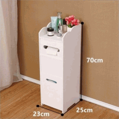 Modern Bathroom Furniture Cabinet Storage Rack For Laser Cutting Free DXF File