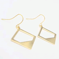 Modern Earring Square Earring Abstract Earring Template Laser Cut Free DXF File