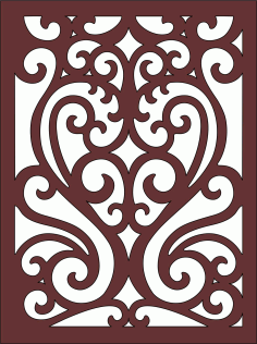 Modern Privacy Partition Indoor Panel Lattice Design For Laser Cut Free Vector File