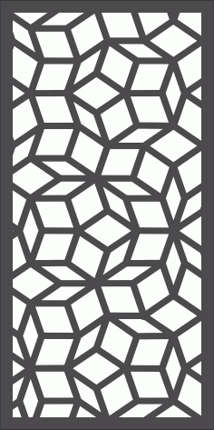 Modern Privacy Partition Indoor Panel Room Divider Lattice Seamless Pattern For Laser Cut Free Vector File