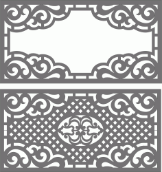 Modern Privacy Partition Plasma Router Grille Pattern Design For Laser Cut Free Vector File