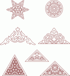 Moroccan Pattern Eastern Traditional Style Free DXF File