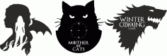Mother Of Cats For Laser Cut Free Vector File, Free Vectors File
