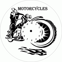 Motorcycle Clock Free DXF File