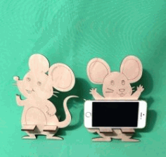 Mouse Phone Holder For Laser Cut Free Vector File, Free Vectors File