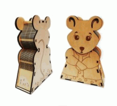 Mouse Shaped Box For Laser Cut Cnc Free DXF File