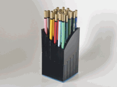 Multi Hole Pencil Holder Laser Cut Free DXF File, Free Vectors File