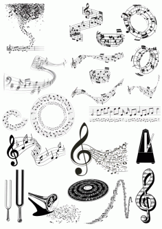 Music Notes For Laser Cutting Free Vector File