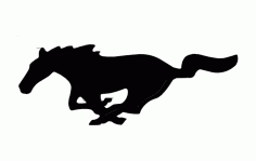 Mustang Horse Outline Free DXF File