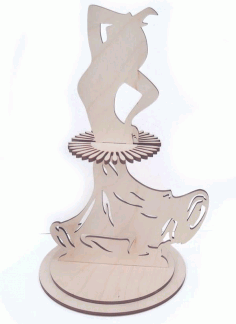 Napkin Holder Dancing Doll Laser Cutting Free DXF File