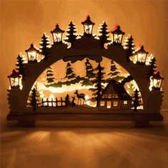 New Year Night Light Drawings And Layouts 2 For Laser Cutting Free Vector File