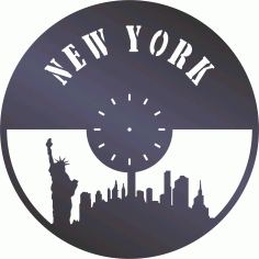 New York Wall Clock Free Vector File