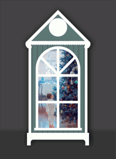 Night Light Acrylic With Translucent Printing In Windows Free Vector File