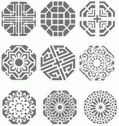 Octagonal Jali Seamless Panels For Laser Cutting Free DXF File