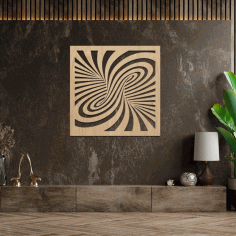 Optical Illusion Modern Wall Decor For Laser Cutting Free Vector File, Free Vectors File