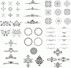 Ornament Design Kit For Laser Cutting Free Vector File