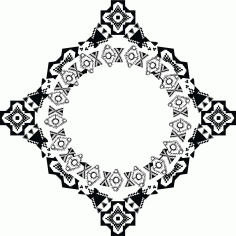 Ornament Floral Stencil Seamless Pattern For Laser Cutting Free Vector File