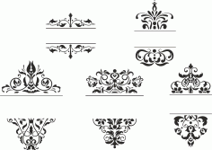 Ornament Frames Sets For Laser Cutting Free Vector File