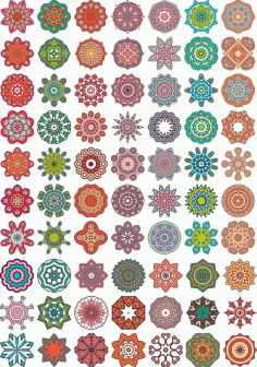 Ornamental Colorful Mandala Free Vector File