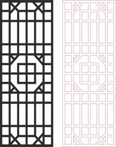 Outdoor Privacy Screen Panels Fence Divider Pattern Free DXF File