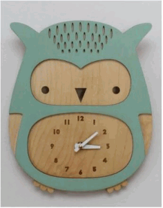 Owl Clock For Wall Decor Layout Free Vector File, Free Vectors File