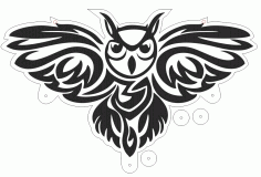 Owl For Laser Cut Free Vector File