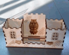 Owl House Organizer For Laser Cut Free DXF File