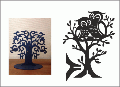 Owl Jewellery Tree – Hanger For Laser Cut Free Vector File