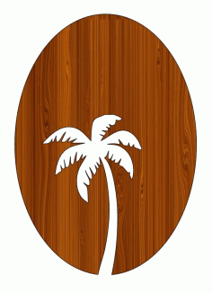 Palm Tree Laser Cut Out Wood Shape Craft Woodcraft Cutout Free Vector File