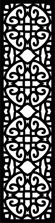 Panel Floral Lattice Stencil Room Divider Pattern Free DXF File