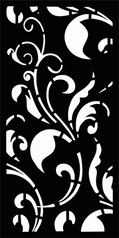 Panels Floral Lattice Stencil Room Divider Pattern For Laser Cut Free Vector File