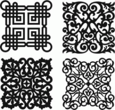 Panels Floral Lattice Stencil Room Dividers Collection For Laser Cut Free Vector File