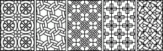 Panels Lattice Room Divider Seamless Design Patterns Free DXF File