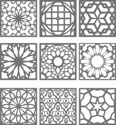Partition Indoor Panel Grill Room Divider Seamless Designs For Laser Cut Free Vector File