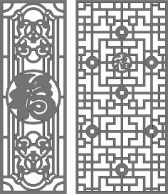 Partition Indoor Panel Room Divider Seamless Patterns For Laser Cut Free Vector File