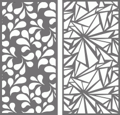 Partition Indoor Panel Screen Room Divider Patterns Cnc Laser Cutting Free DXF File