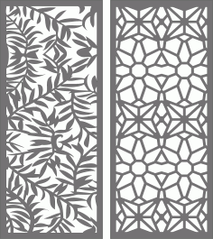 Partition Indoor Panel Screen Room Divider Seamless Design Patterns For Laser Cut Free Vector File, Free Vectors File