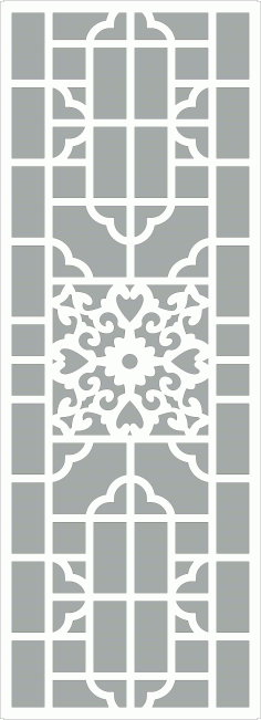 Partition Screen Room Divider Pattern For Laser Cut Free Vector File