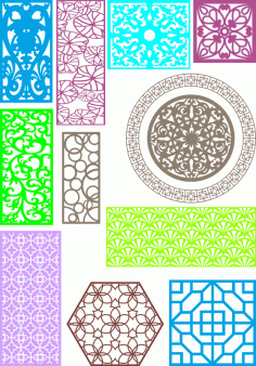 Partitions Room Divider Collection Ornament Free Vector File