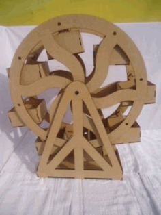 Pastry Shelf Shaped Like A Ferris Wheel For Cnc Laser Cutting Free Vector File