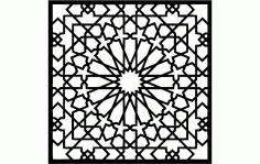Pattern Square Art Free DXF File