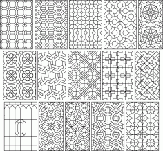 Patterns Collection Free DXF File